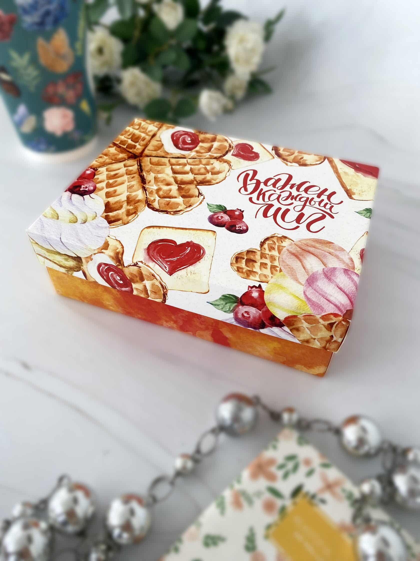 Коробка Вафельное сердце Коробка для подарка "Вафельное сердце". — изображение 1